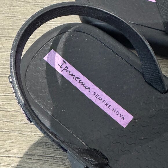 IPANEMA Black Strappy Sandals with Stud Detailing - Size 6 - Picture 5 of 9